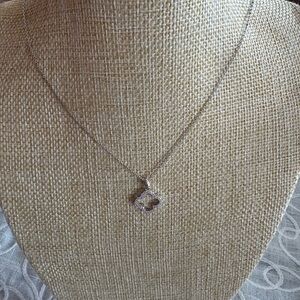 Sterling Silver Moissanite Clover Necklace